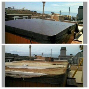 custom hot tub cover from Newport Coast swimming pool service