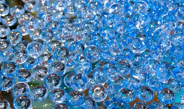 glass beads used by Newport Coast pool service to clean tile